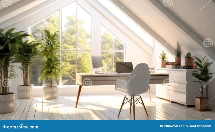 White Interior of Workplace at Home Office for Remote, Work Bright ... White Interior of Workplace at Home Office for Remote, Work Bright ...